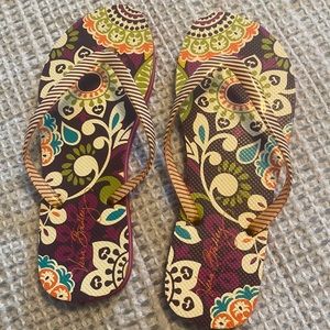Vera Bradley Flip-Flops Size 10 Great Condition